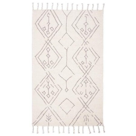 Safavieh 4 x 6 ft. Casablanca Bohemian Rectangle Wool Area RugIvory & Silver CSB201G-4